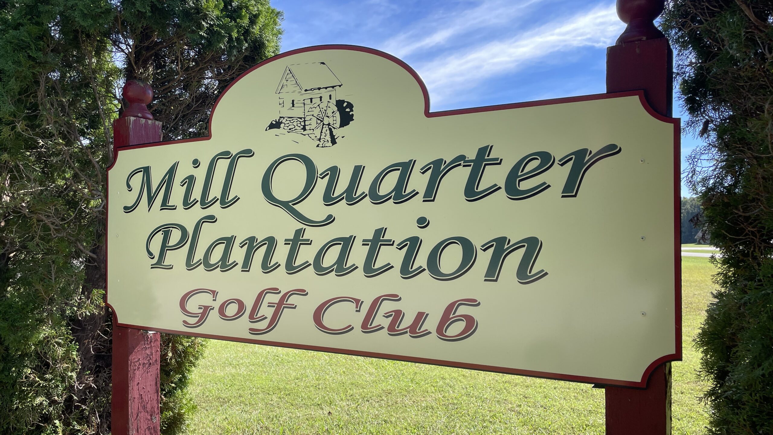 Mill Quarter Plantation Golf Club to close next month ahead of potential sale 1 Mill Quarter Plantation Golf Club sign Cropped scaled