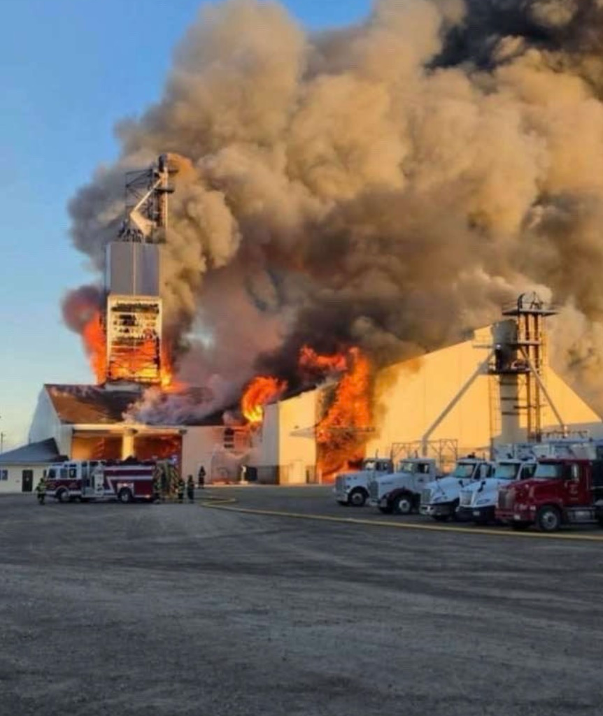 BREAKING: Crews on Scene of North Iowa Grain Elevator Fire