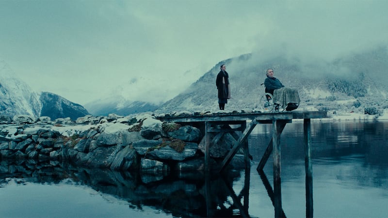 Erik Hivju and Renate Reinsve in Fjord.