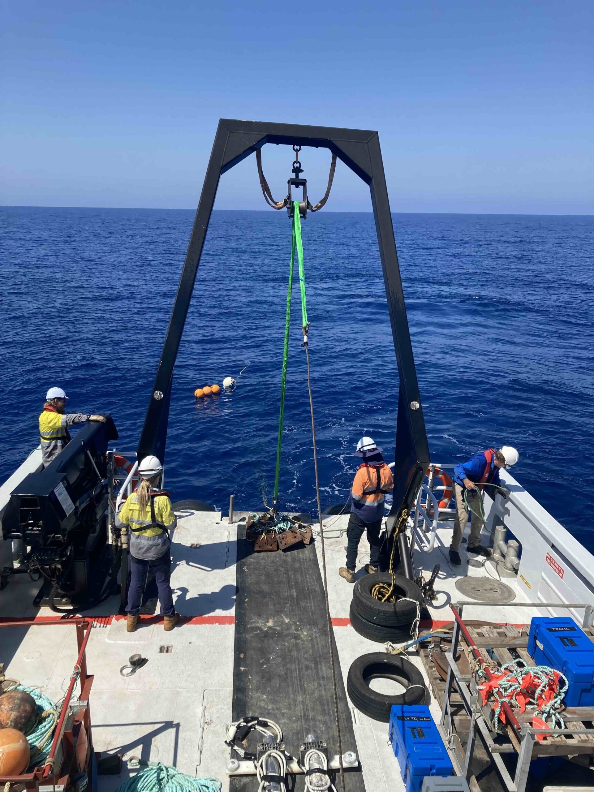 Researchers at sea off the North West Shelf