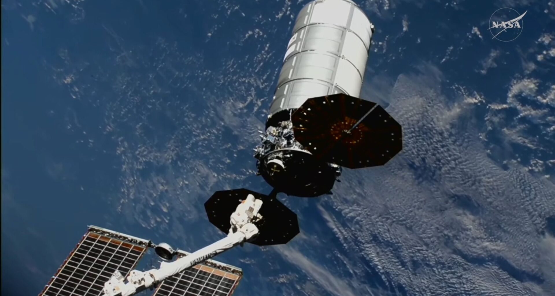 Private Cygnus XL cargo spacecraft departs the International Space Station after 6-month stay (video)