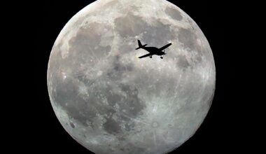 Plane flies in front of full moon above Santa Cruz – Santa Cruz Sentinel