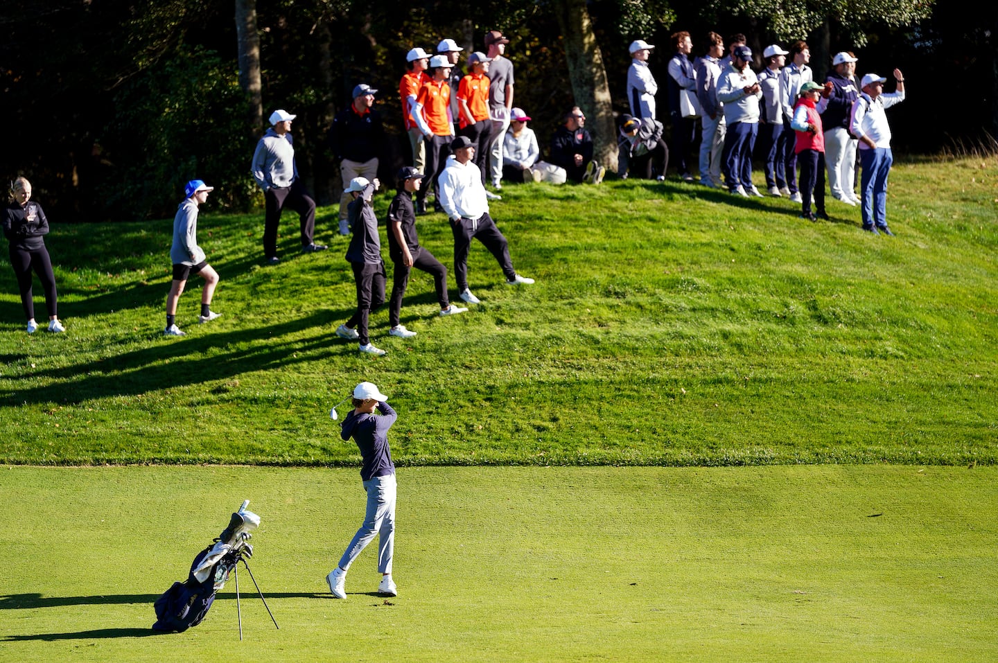 Xaverian senior Chris Morrow, shown during last year's Division 1 championship, combined to go 2-over-par during wins over St. John's (Shrewsbury) and St. John's Prep.
