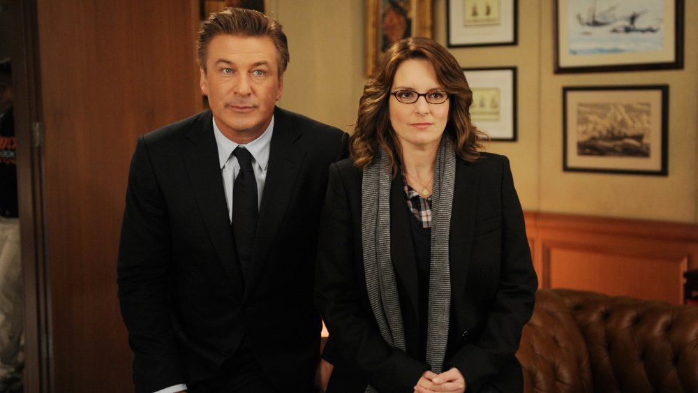 30 ROCK, (from left): Alec Baldwin, Tina Fey, 'Idiots Are People Two!', (Season 6, ep. 602, aired Jan. 19, 2012), 2006-. photo: Ali Goldstein / © NBC / Courtesy Everett Collection