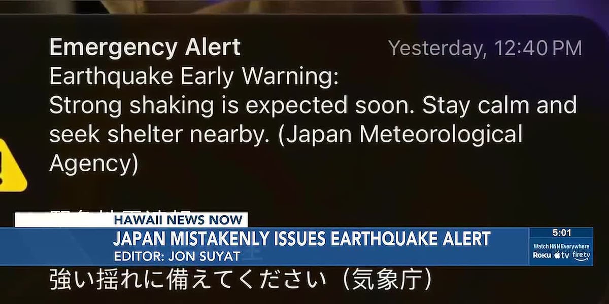 Japan mistakenly sends emergency alert warning of 9.9 magnitude earthquake