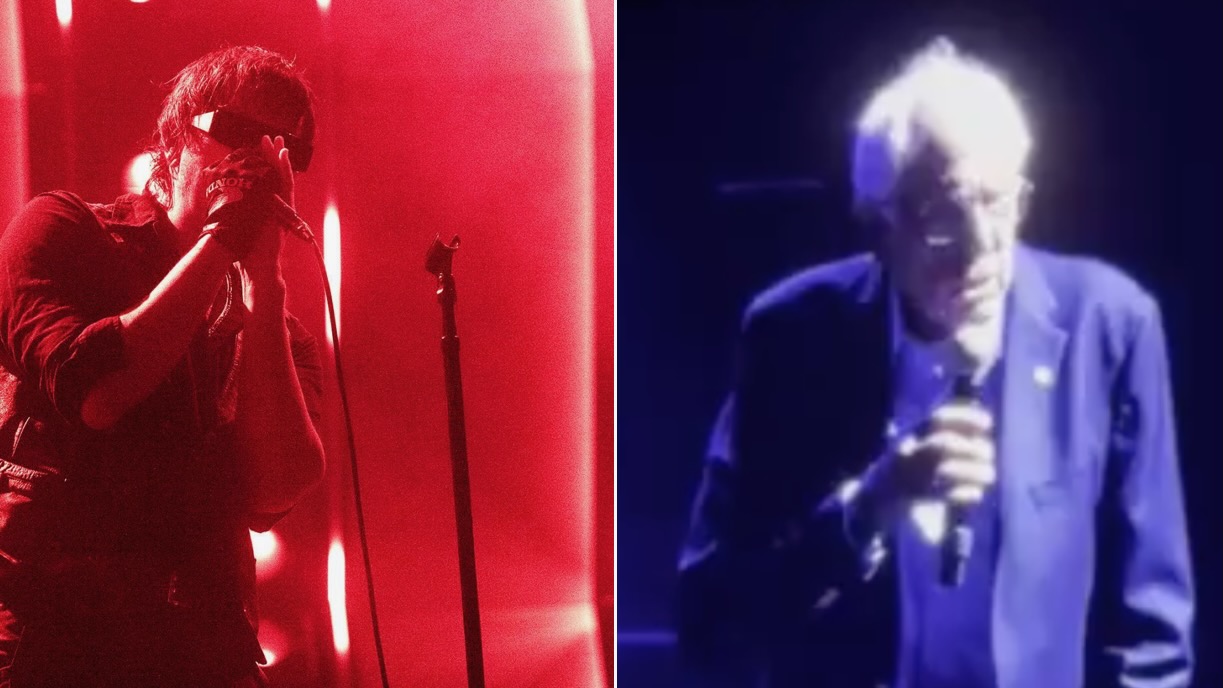 AOC and Bernie Sanders Introduce The Strokes Prior to NYC Show