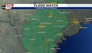 Evening break for San Antonio, but the rain isn’t done yet
