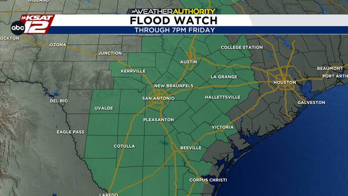 Evening break for San Antonio, but the rain isn’t done yet