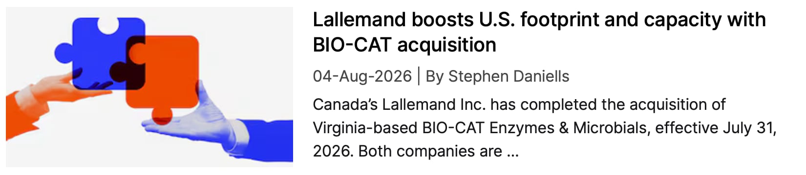 Bio-Cat acquisition NI coverage