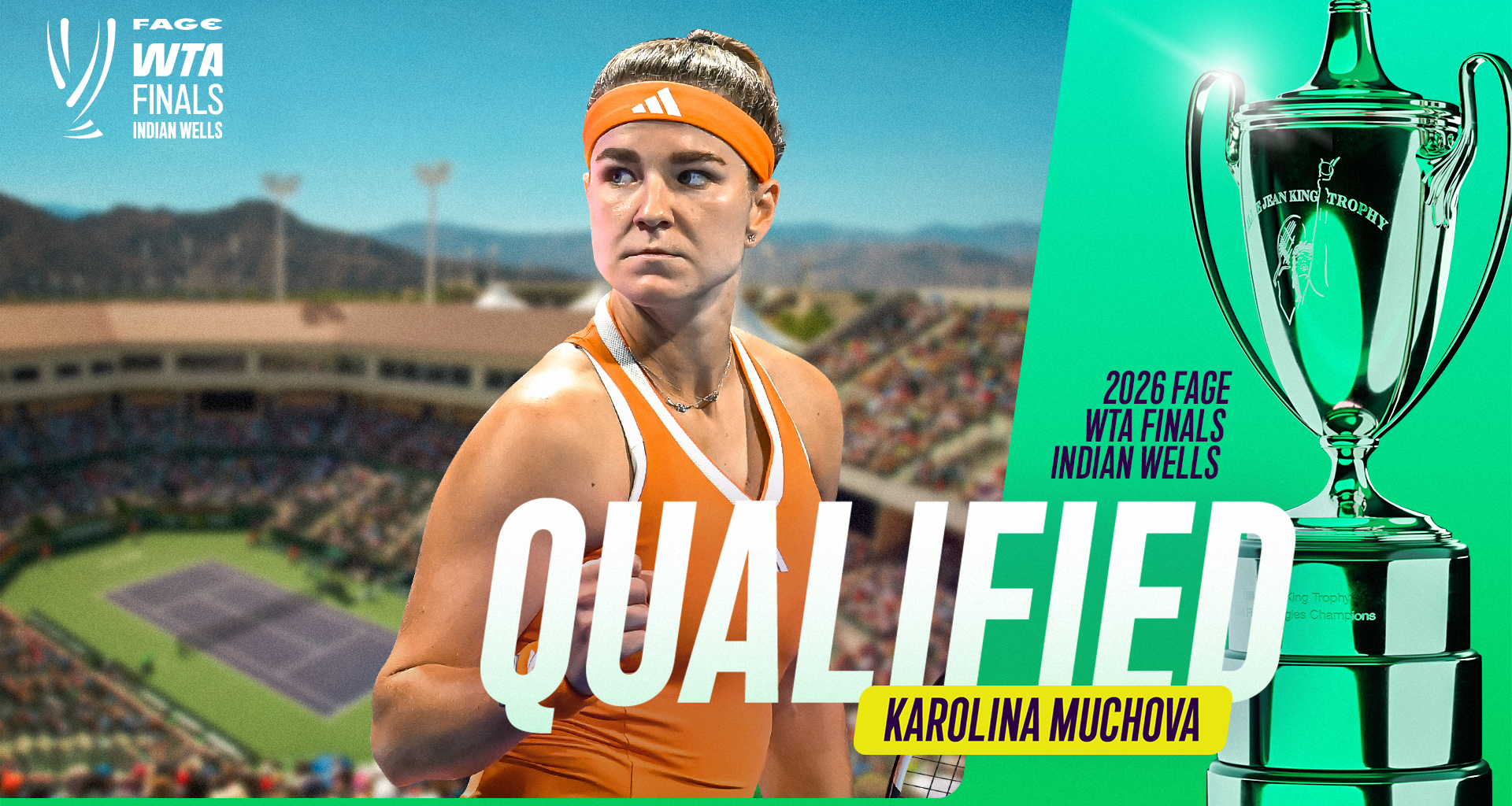 Karolina Muchova secures final qualification place for FAGE WTA Finals Indian Wells