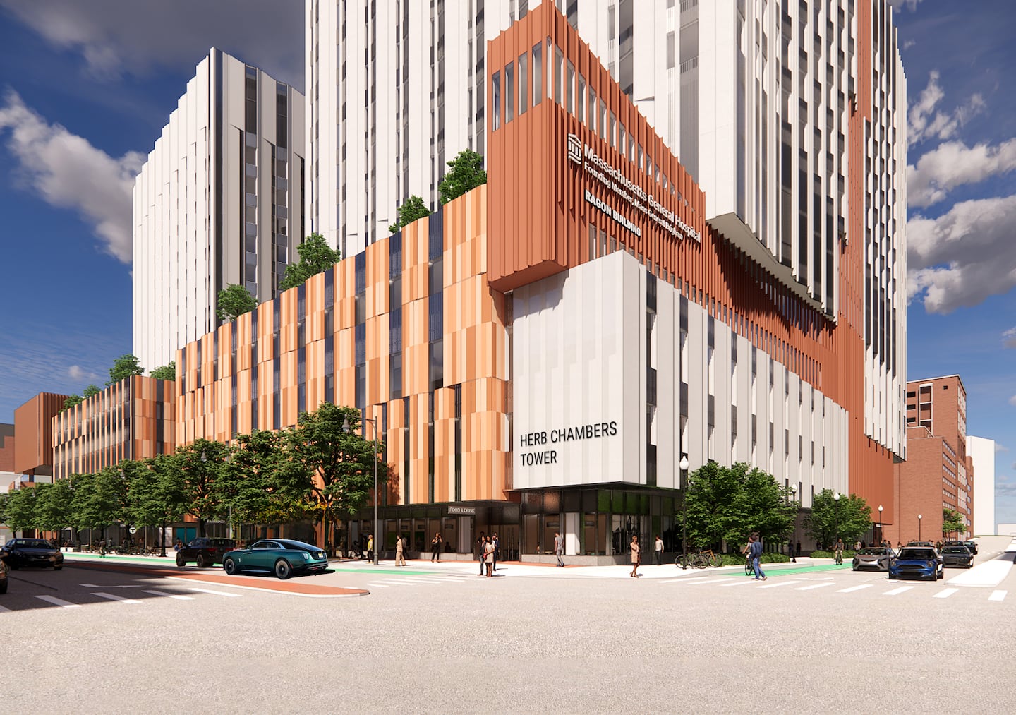 A rendering of Massachusetts General Brigham Cancer Institute's new Herb Chambers Tower.