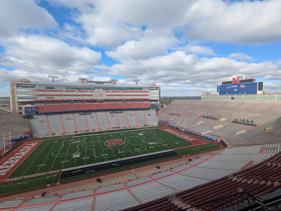 Fans had the chance to play a round of golf inside Memorial Stadium