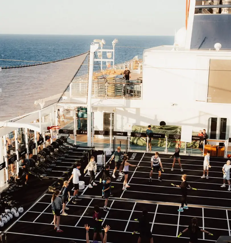 If the prospect of HYROX on a cruise ship sounds up your street then this is for you, otherwise it might be the stuff of nightmares (@hyroxexperiences/Instagram) 