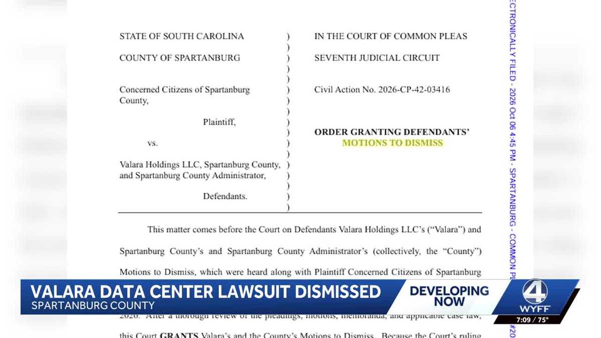 Judge dismisses lawsuit challenging data center in Spartanburg County