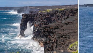 Hawaii sea arch collapses into Pacific Ocean 550 years after its formation