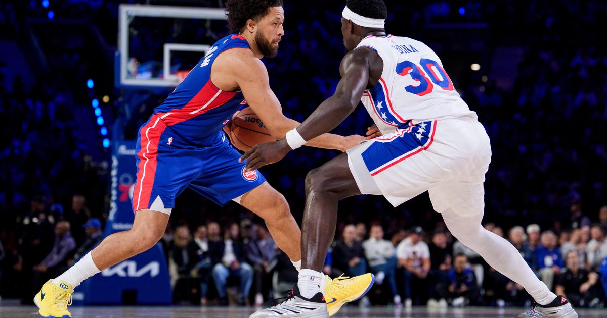 Cunningham scores 26, Collins has double-double in Detroit's 106-93 win over LeBron, 76ers