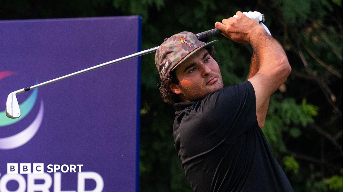 Eugenio Chacarra hits a shot during the third round of the India Championship