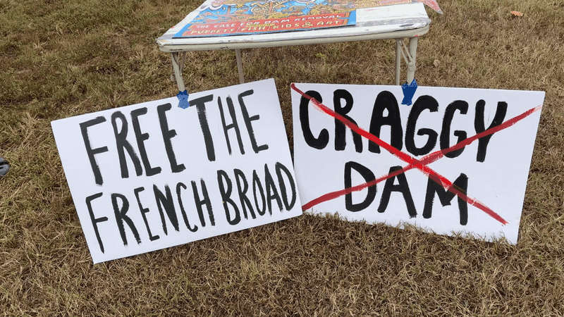 OCT. 17, 2026 - Moments from an Asheville event raising awareness about the benefits of removing dams from the French Broad River. (Photo credit: WLOS Staff)