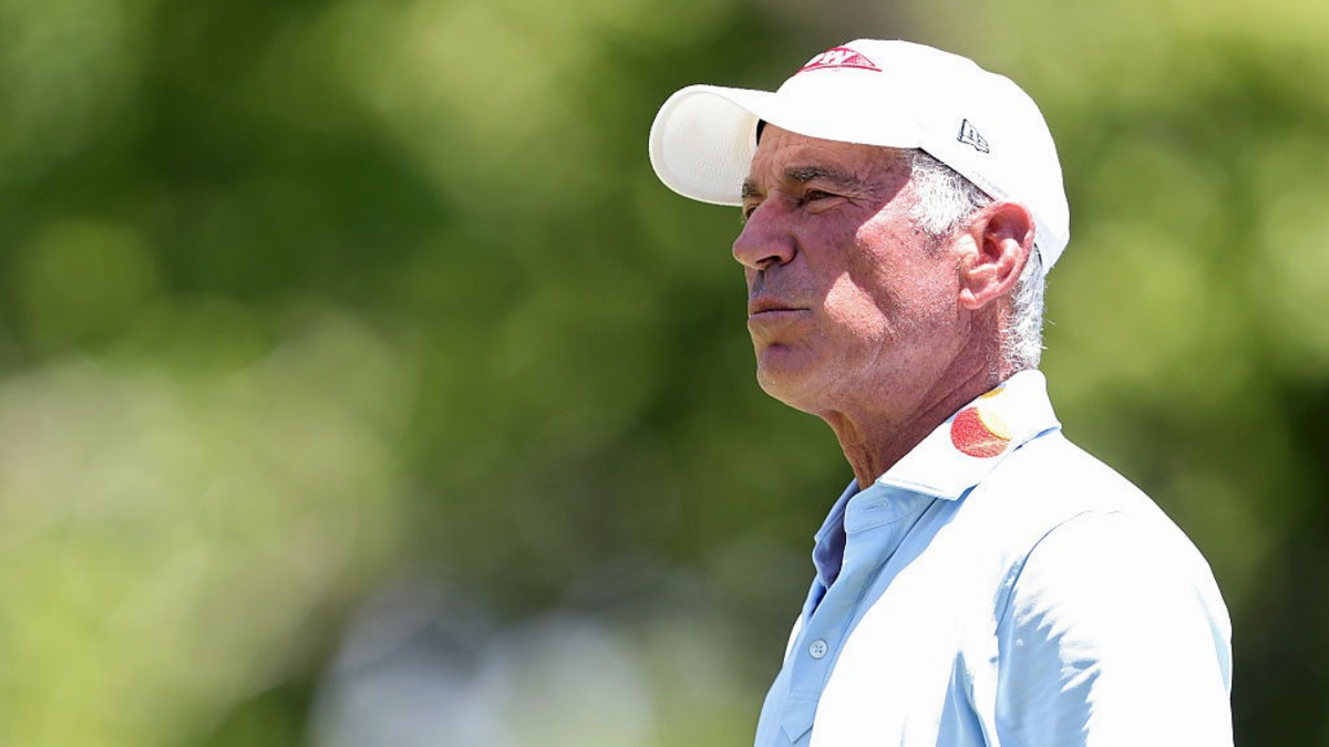 Corey Pavin looks on from the fifth hole during the second round at Colonial Country Club.