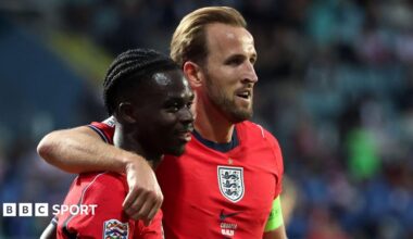 England's Anthony Gordon during the Uefa Nations League meeting with Croatia in Rijeka.