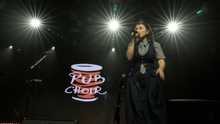 Astrid Jorgensen performs at her event Pub Choir at Portal in Hong Kong on September 21, 2026.