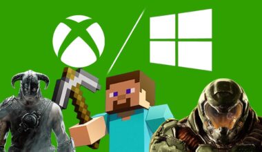 Xbox characters on an Xbox logo background