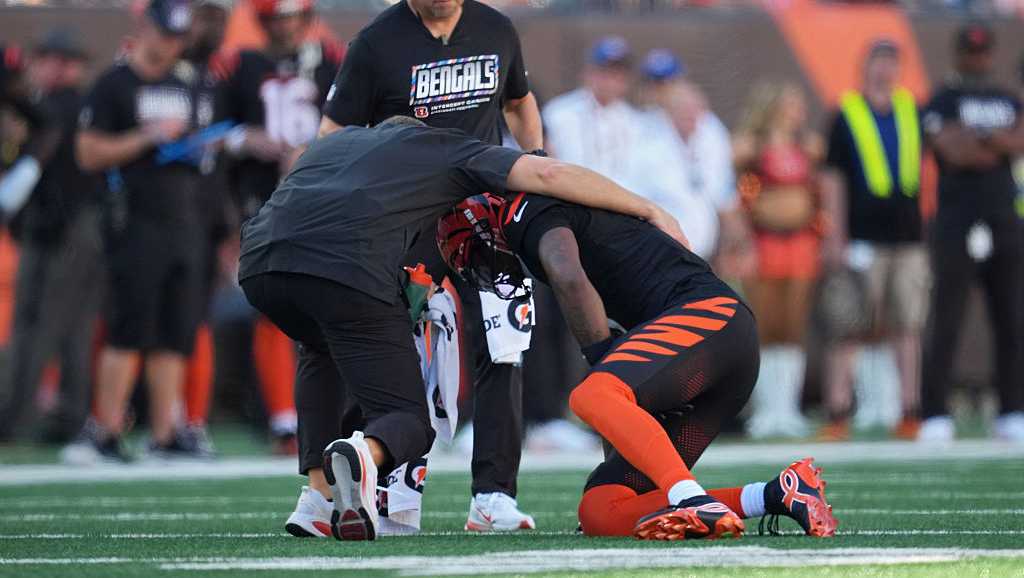 Tee Higgins suffers adductor injury while making catch during Bengals-Jaguars game