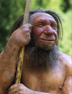Sculpture from Neanderthal Museum in Mettmann, Germany.