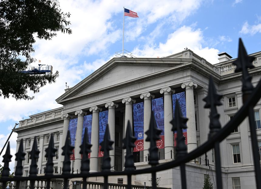 The Treasury Department in Washington, DC, on August 24, 2026.