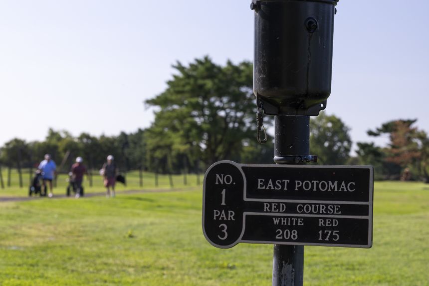 Golfers play East Potomac in September.