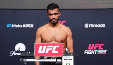 UFC Vegas 122 weigh-in results: Fighter misses weight by over 7 pounds