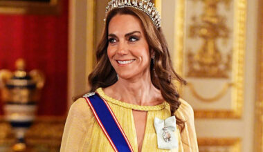 Kate Middleton Makes a Showstopping Entrance in Yellow Gown for Rare Tiara Moment at State Banquet