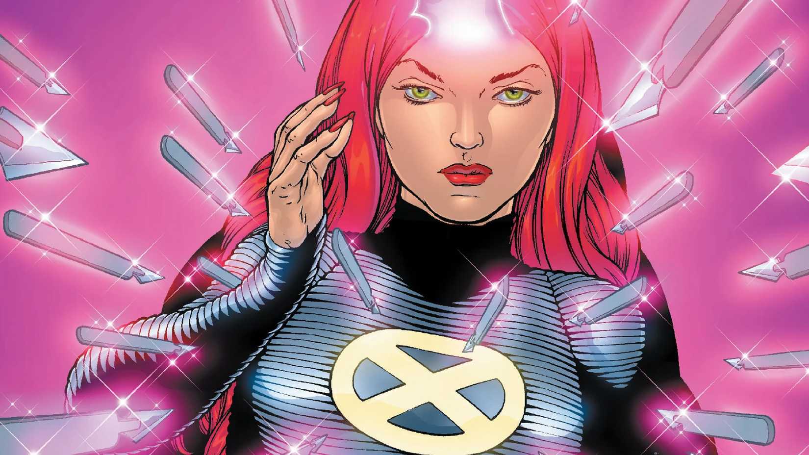 Jean Grey uses her mutant powes in her New X-Men costume