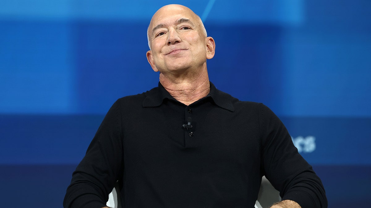 Amazon founder Jeff Bezos at the NYT summit