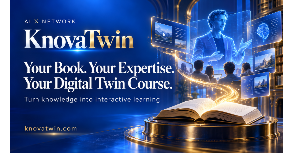 AI X Network Announces KnovaTwin to Turn Books into Courses Taught by Digital Twins