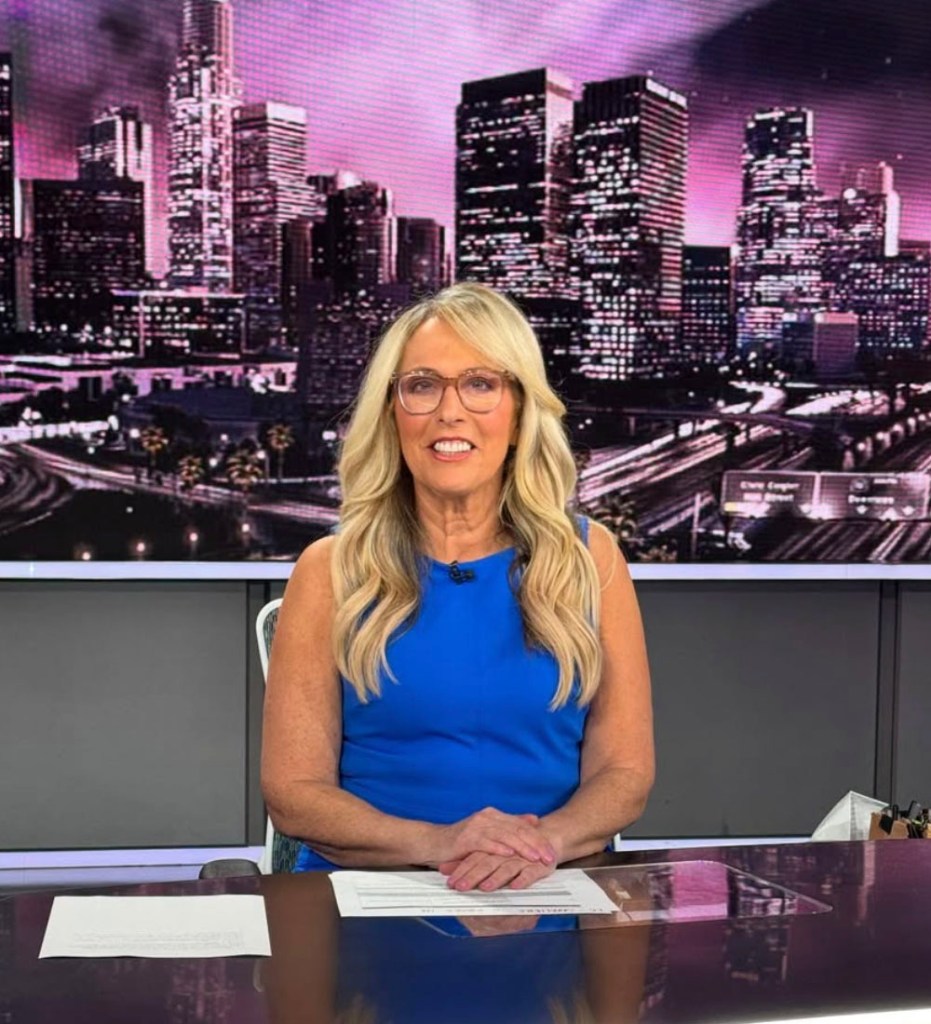 Linda Cohn anchoring "SportsCenter" at ESPN. 