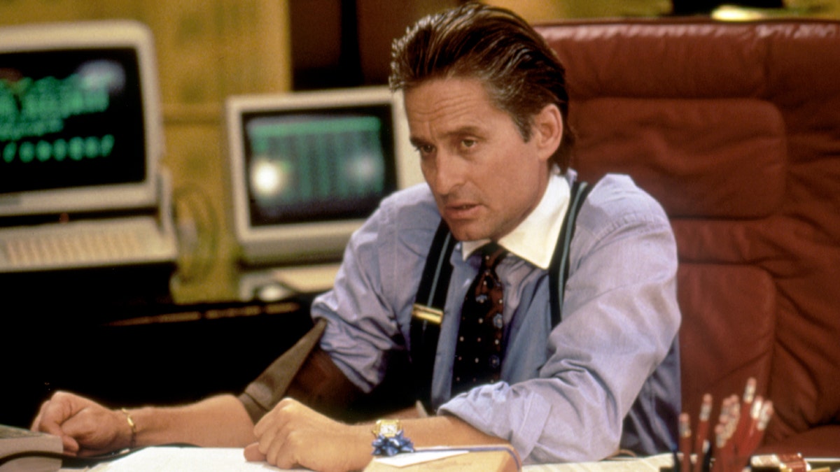 Michael Douglas in a screengrab from the 1987 movie 