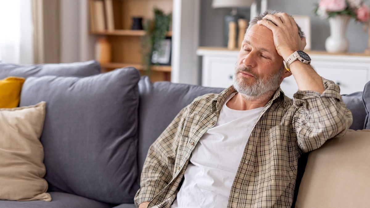 Middle-aged man fatigued