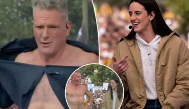 Pat McAfee apologizes to Caitlin Clark after going shirtless on 'College GameDay'