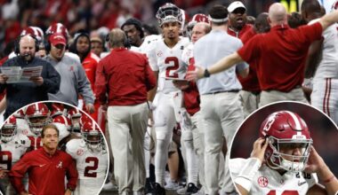 Footage shows Nick Saban benching Jalen Hurts in CFP title game