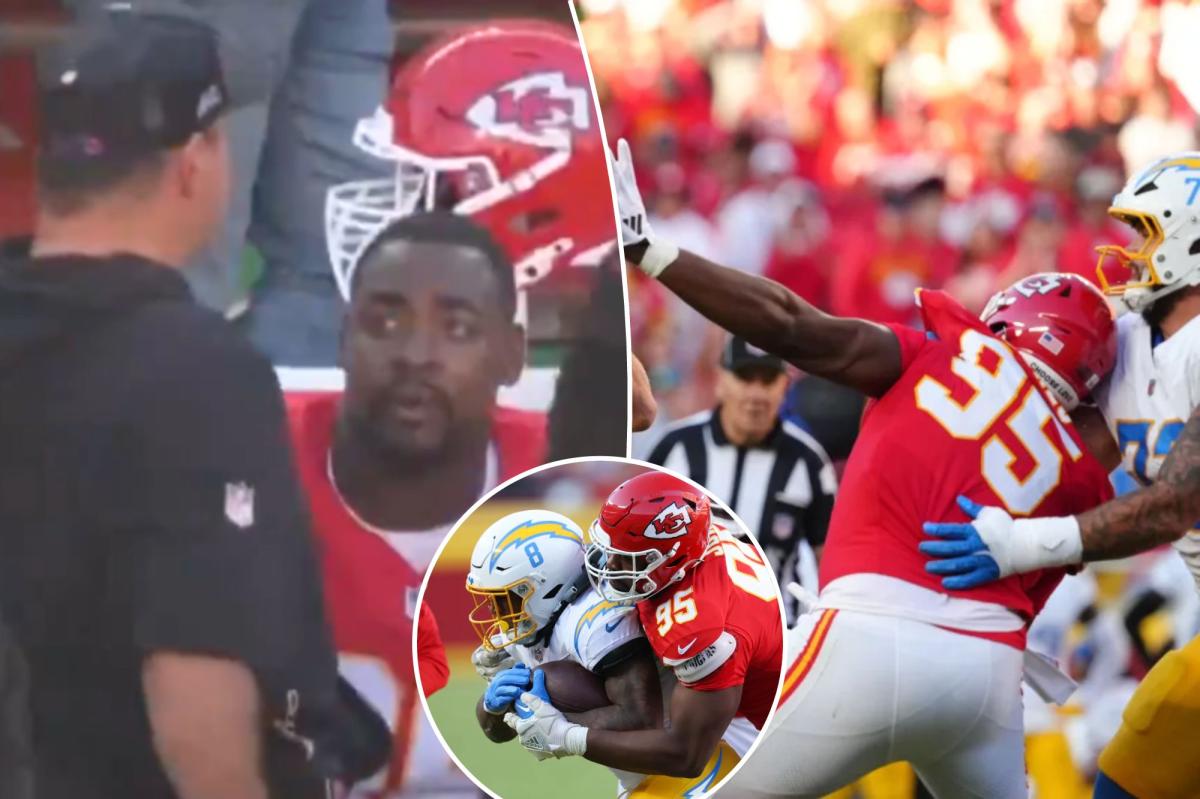 Chiefs star Chris Jones blows up on coach in sideline screaming match in game against Chargers