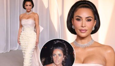 Kim Kardashian channels Elizabeth Taylor on the Academy Museum Gala 2026 red carpet