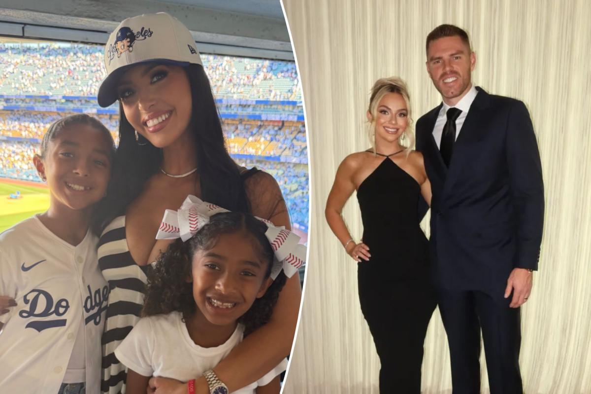Vanessa Bryant shares Dodgers playoff photo with Freddie Freeman’s wife