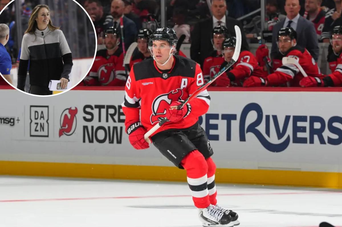 Jack Hughes calls out ESPN reporter for mid-game interview joke