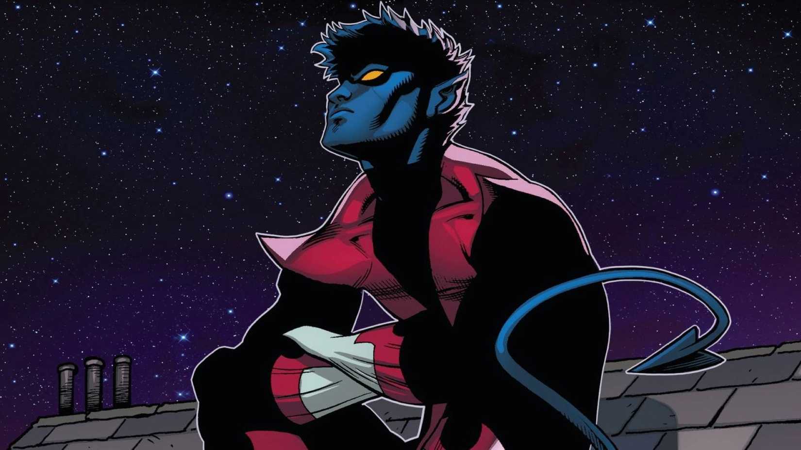 Nightcrawler with a starry sky in the background