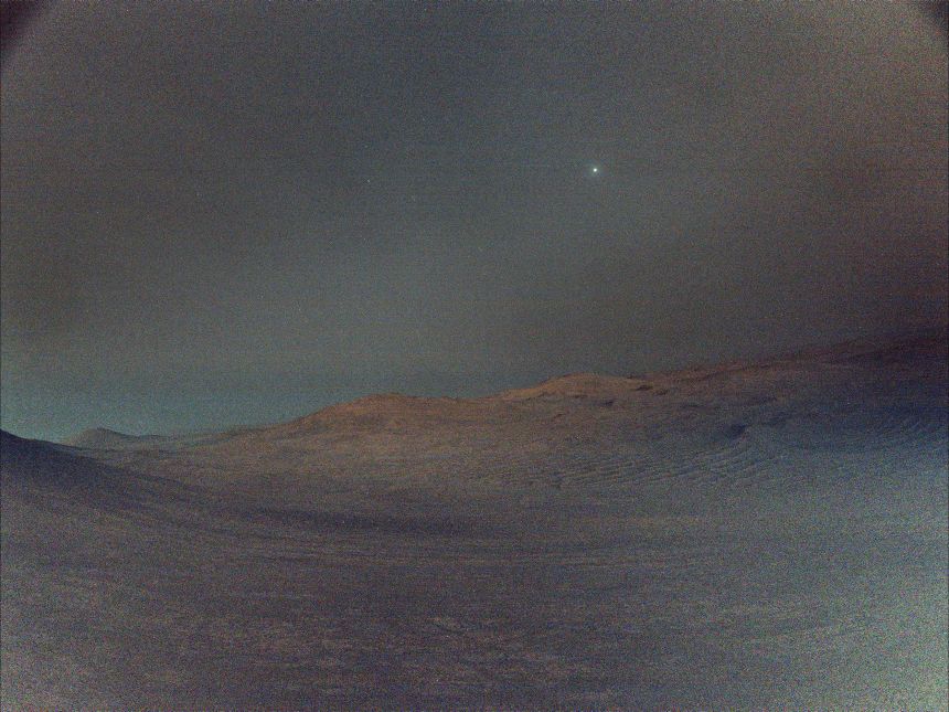 Perseverance spotted tiny, distant Deimos shining in the Martian sky on March 1, 2025.