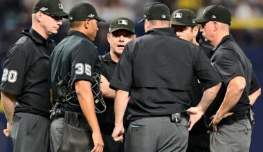 Yankees rookie Spencer Jones flies out off catwalk in Game 2
