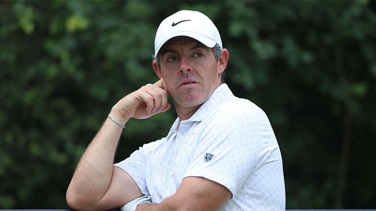 Rory McIlroy of Northern Ireland plays a shot during the Pro-Am prior to the DP World India Championship at Delhi Golf Club on October 14, 2026 in New Delhi, India. (Photo by Luke Walker/Getty images)