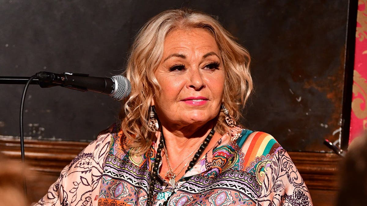 Roseanne Barr attends a live podcast at Stand Up NY.