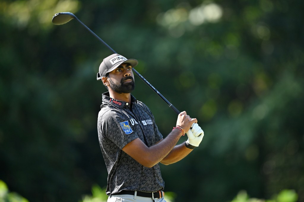 Sahith Theegala of the United States hits his tee shot on the second hole during the second round of the Baycurrent Classic 2026 at Yokohama Country Club on Friday, October 9, 2026, in Yokohama, Kanagawa, Japan.